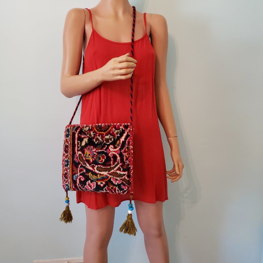 NWOT Unisex Persian carpet bag, beautiful handmade carpet bag from Iran. - Picture 9 of 14